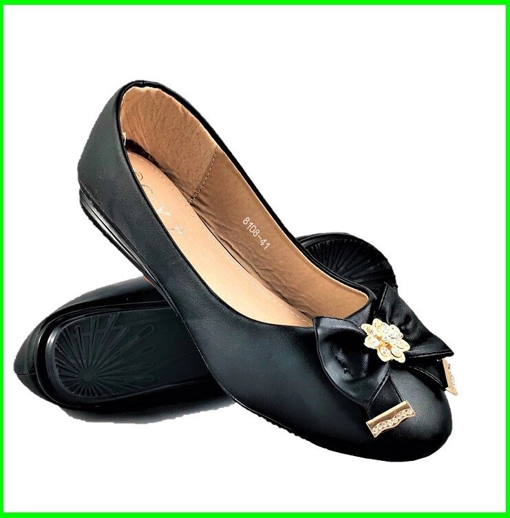 .Жіночі Балетки Чорні Мокасини Туфлі (розміри: 41) - 08 від компанії Магазин "Astoria-gold" - фото 1