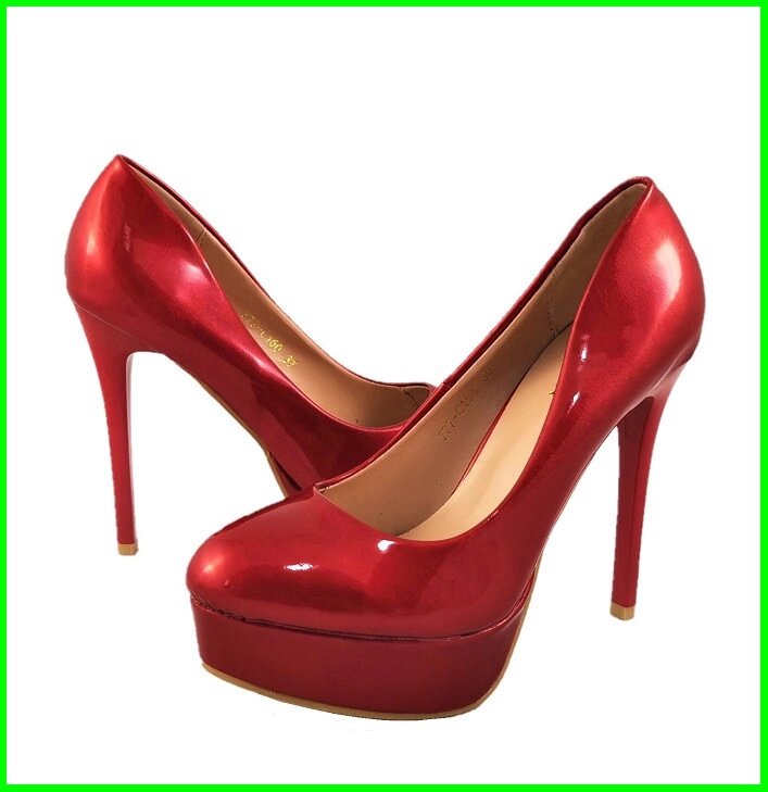 Жіночі Червоні Туфлі на Каблуку Шпильке Лакові Модельні (розміри: 36,37,38) - 150 від компанії Магазин "Astoria-gold" - фото 1