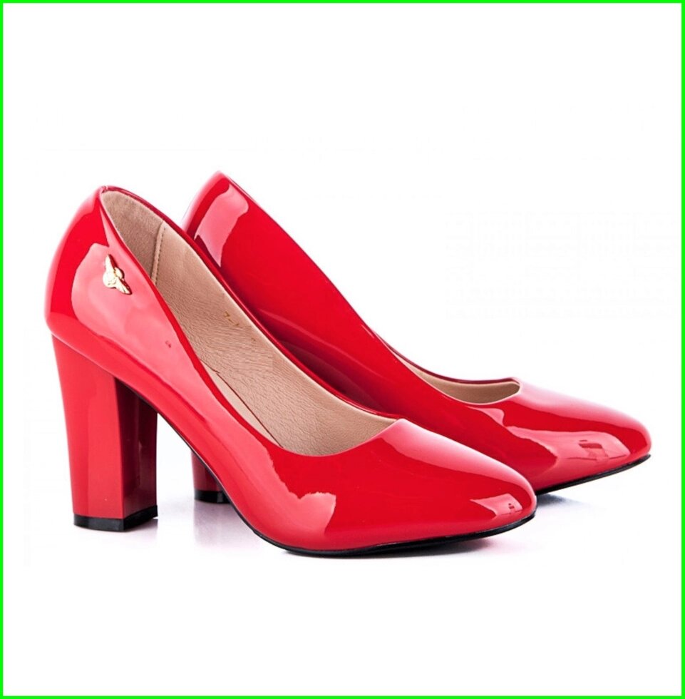 Жіночі Червоні Туфлі на Толстовці Лакові Модельні (розміри: 36,38,39) - 072 від компанії Магазин "Astoria-gold" - фото 1