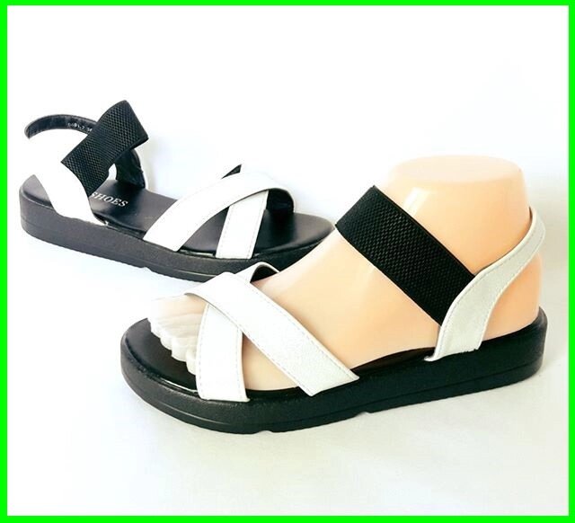 Жіночі Сандалі Босоніжки Білі Гумка Літнє Взуття (розміри: 39) від компанії Магазин "Astoria-gold" - фото 1