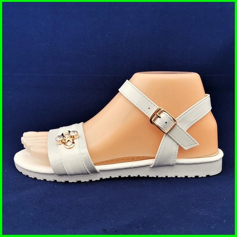 Жіночі Сандалі Босоніжки Білі Літнє Взуття (розміри: 36,38,39,40,41) - 3-2 від компанії Магазин "Astoria-gold" - фото 1