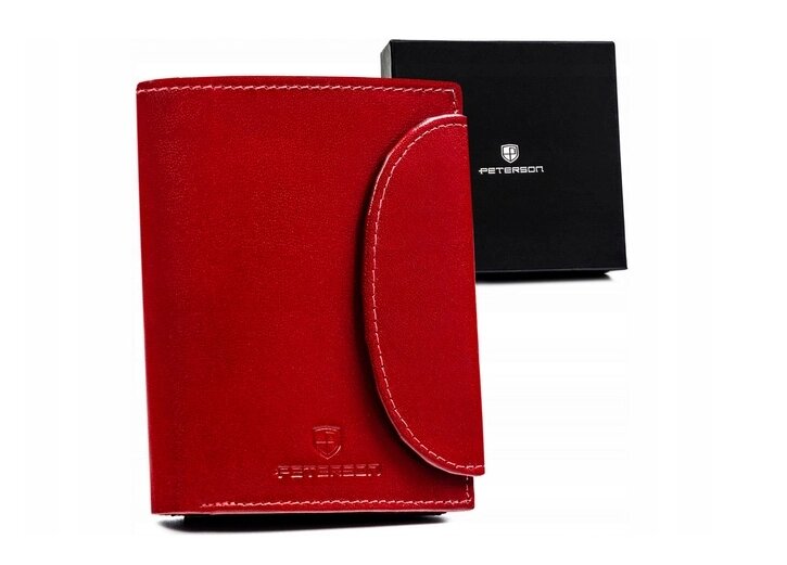 Жіночий гаманець Peterson натуральна шкіра D357-BFA-NL RED виробництво Польща червоний від компанії Магазин "Astoria-gold" - фото 1