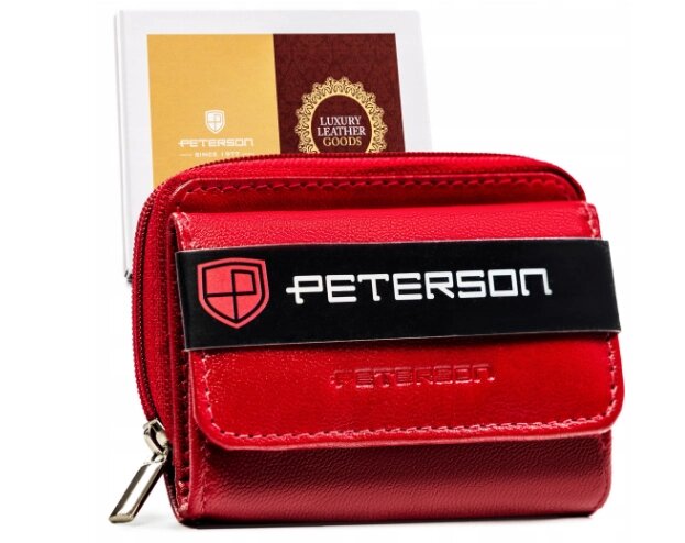 Жіночий гаманець Peterson з натуральної шкіри червоний PTN RD-210-GCL RED виробництво Польща від компанії Магазин "Astoria-gold" - фото 1