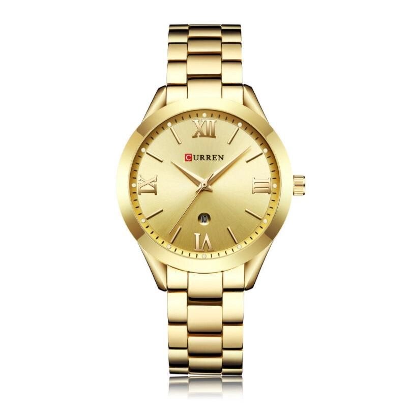 Жіночий механічний годинник Curren Blanche з датою золотий від компанії Магазин "Astoria-gold" - фото 1