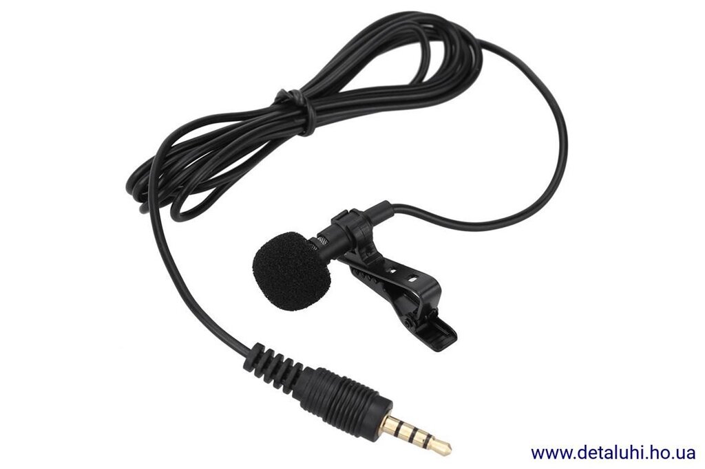 Петличний мікрофон 3.5 мм для смартфонів від компанії Detaluhi - фото 1