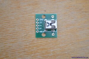 Роз'єм mini USB, мама, на платі