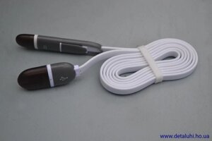 Кабель micro USB для зарядки і даних iPhone 5 5s 6, Samsung, Xiaomi, HTC, Sony - Білий