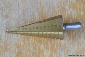 Ступеневу свердло по металу 4-32 мм хвостовик для дрилі