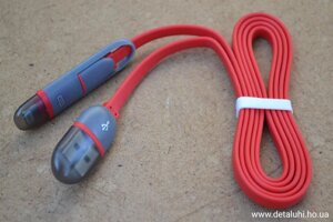 Кабель micro USB для зарядки і даних iPhone 5 5s 6, Samsung, Xiaomi, HTC, Sony - Червоний