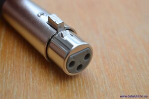 XLR роз'єм сріблястий, мама 3-pin
