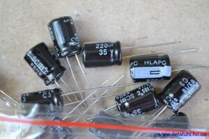 Електролітичні конденсатори 220 мкф x 35 В - 10x8 мм 105 ° C