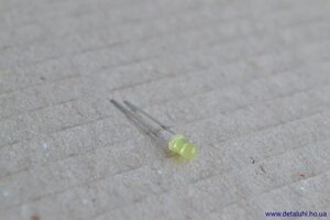 Світлодіод круглий 3 мм - жовтий