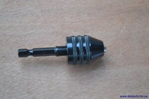 Патрон-затискач для свердління свердлами 0.6-8.0 мм на шестиграннику - чорний