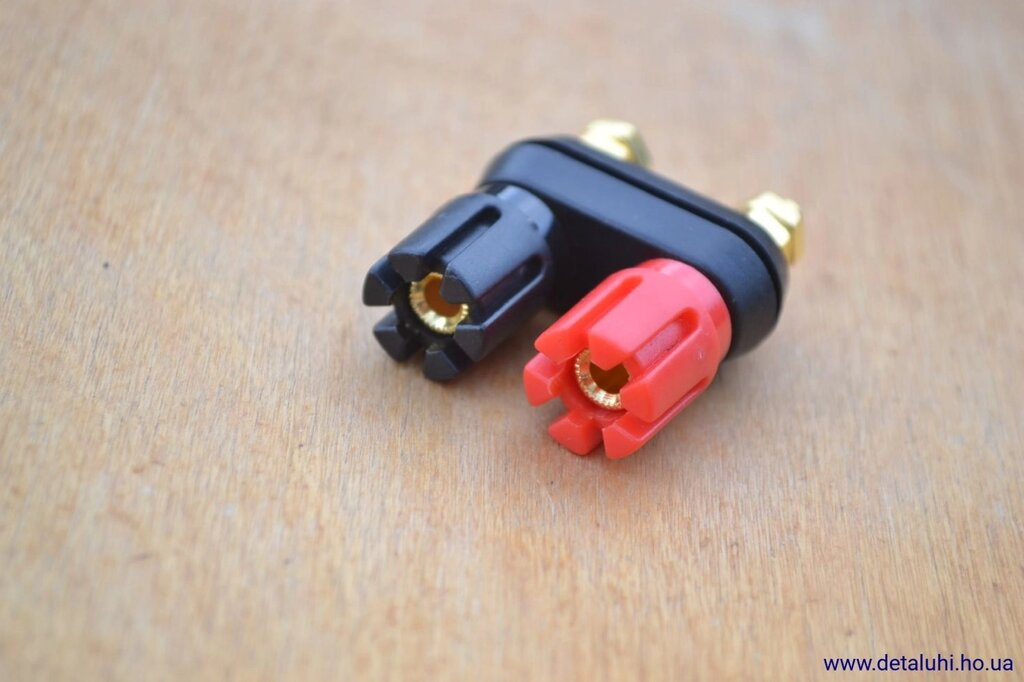 Подвійний роз'єм типу банан 4 мм мама (з виїмками) від компанії Detaluhi - фото 1