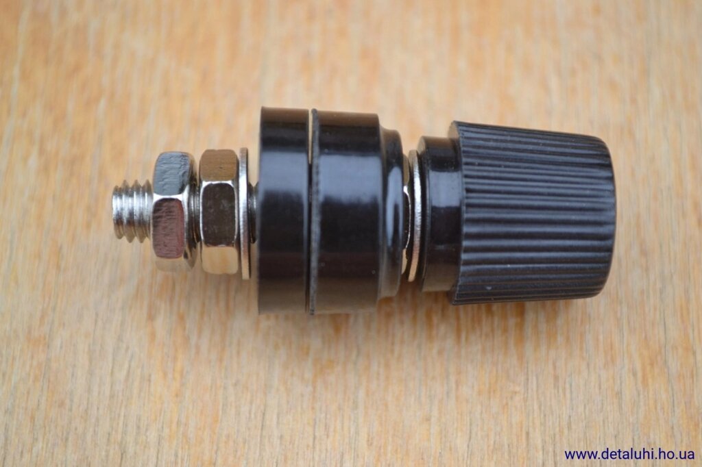 Роз'єм типу банан 6 мм - чорний від компанії Detaluhi - фото 1