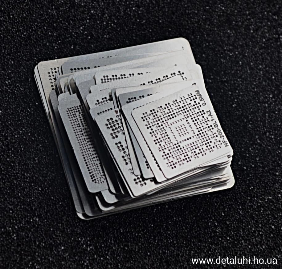 Трафарети прямого нагріву для BGA реболлінга NVidiа 41 шт від компанії Detaluhi - фото 1