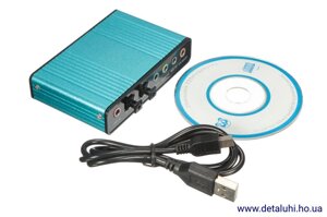 Зовнішня USB звукова карта для ПК, 5.1 аудіо, оптичний SPDIF