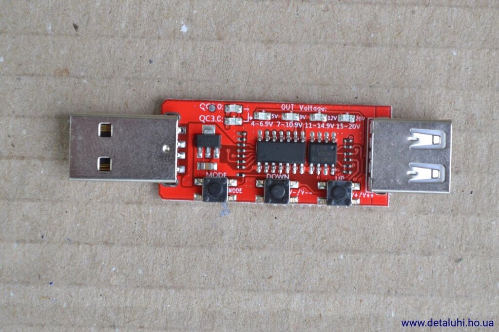 Вольтметр симулятор-тригер 9 В, 12 В, 20 В Qualcomm qc 2.0, qc 3.0 від компанії Detaluhi - фото 1