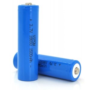 Акумулятор 18650 li-ion ICR18650 tiptop, 1500mah, 3.7V, blue vipow (ICR18650-1500mahtt)