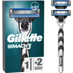 Бритва Gillette Mach3 з 2 змінними картриджами (7702018020706/7702018020676)