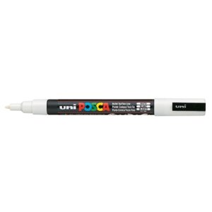 Художній маркер UNI Posca White 0.9-1.3 мм (PC-3M. White)