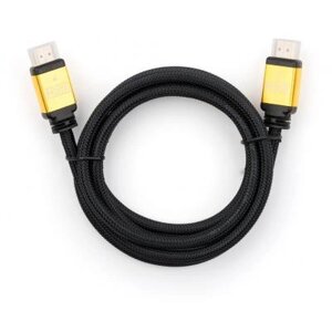 Кабель мультимедійний HDMI to HDMI 1.8 m metal V2.0 vinga (vcpdchdmi2VMM1.8BK)