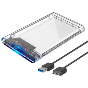 Кишеня зовнішня dynamode 2.5" SATA HDD/SSD USB 3.0 transparent (DM-CAD-25316)