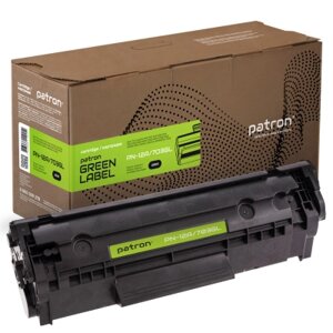 Картридж patron HP LJ Q2612A/CANON 703 GREEN label (PN-12A/703GL)