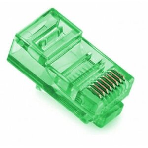 Конектор RJ45 cat. 5e UTP 8P8C Green 100 шт Merlion (09051)