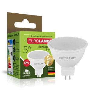 Лампочка eurolamp LED SMD MR16 5W GU5.3 3000K 12V (LED-SMD-05533(12)(P