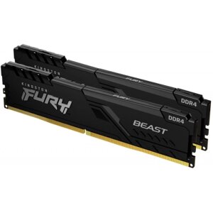 Модуль пам'яті для комп'ютера DDR4 32GB (2x16GB) 3200 MHz Fury Beast Black Kingston Fury (ex. HyperX) (KF432C16BBK2/32)