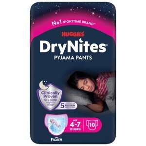 Підгузки Huggies DryNites для девочек 4-7 лет 10 шт (5029053527581)