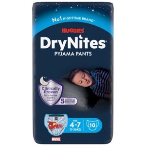 Підгузки Huggies DryNites для хлопчиків 4-7 років 10 шт (5029053527574)