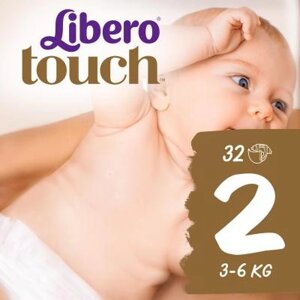 Підгузки Libero Touch 2 (3-6 кг) 32 шт (7322541070315)