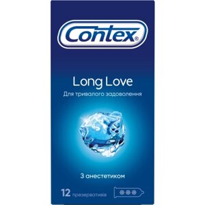 Презервативи Contex Long Love з анестетиком латексні з силікон. змазкою 12 шт. (5060040302545)