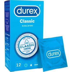 Презервативи Durex Classic латексні з силіконовою змазкою (класичні) 12 шт. (5010232954243)