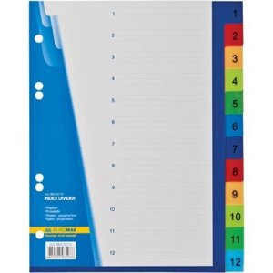 Роздільник сторінок Buromax А5 numeric, 12 dividers (BM. 3213)