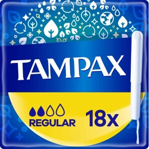 Тампони Tampax Regular з аплікатором 18 шт. (8006540858509)