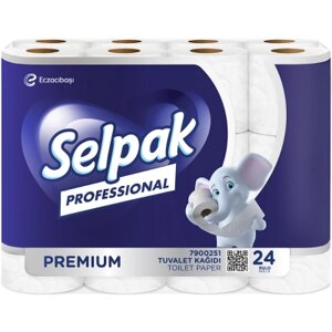 Туалетний папір Selpak Professional Premium тришаровий 18.6 м 24 рулони (8690530118201)