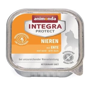 Вологий корм для кішок Animonda Integra Protect Renal dishes with Duck при хворобах нирок (4017721866163)