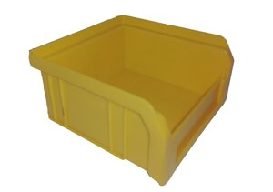 Ящик пластиковий 703 для метизів жовтий 90х100х50 мм