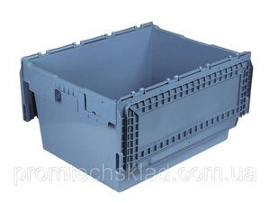 Ящик пластиковий 800х600х440 з кришкою для дистрибуції