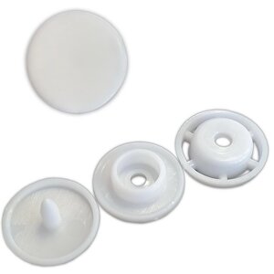 Кнопка для одягу 12 мм (пластмасова) біла (1000) (50)