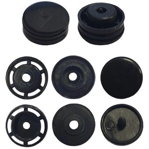 Кнопка для одягу 12 мм (пластмасова) чорна (1000) (50)