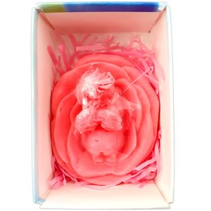 Мило сувенірна Квітка з немовлям, композиційне, рожеве (40)