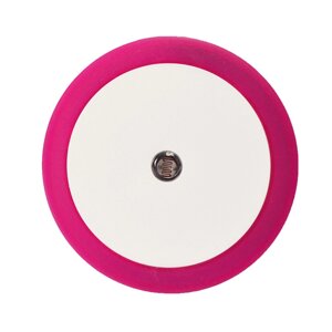 Нічник неоновий світлодіодний з датчиком світла, круглий, рожевий