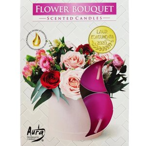 Свічка таблетка ароматична Flower Bouquet, Bispol. У наборі 6 штук. Польща.