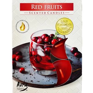 Свічка таблетка ароматична Red Fruits, Bispol. У наборі 6 штук. Польща.