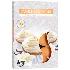 Свічка таблетка ароматична Vanilla cupcake, Bispol. У наборі 6 штук. Польща.