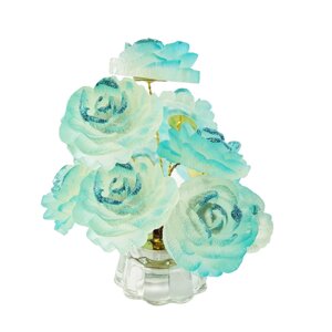 Світильник Букет блакитних троянд, 11 троянд, скло